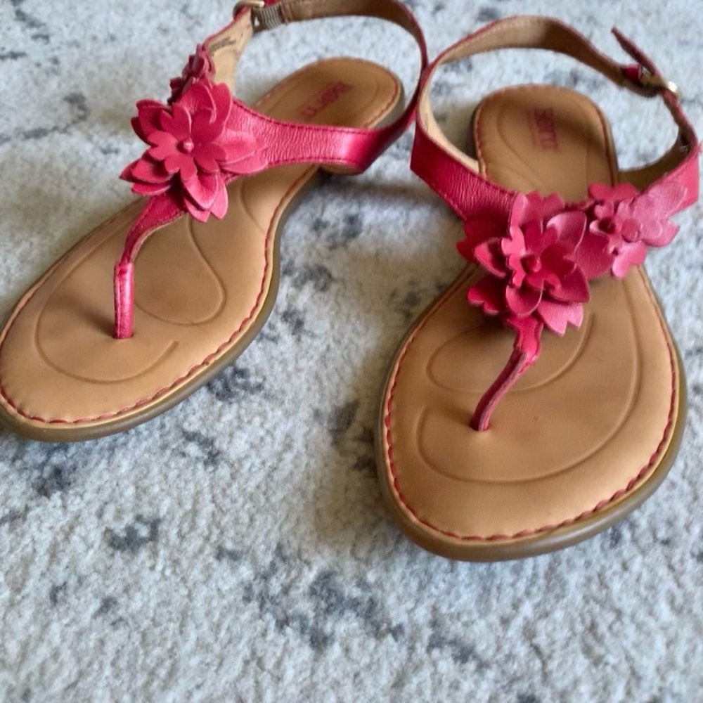 Red leather Børn sandals
